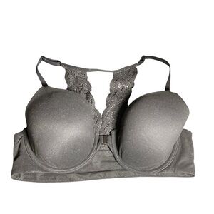 Victoria's Secret Body by Victoria Black Lace Racerback Perfect Coverage Bra 36C